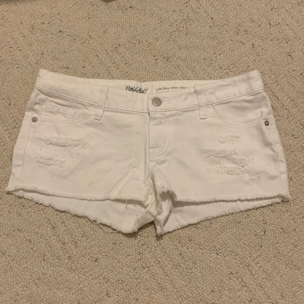 White Jean Shorts